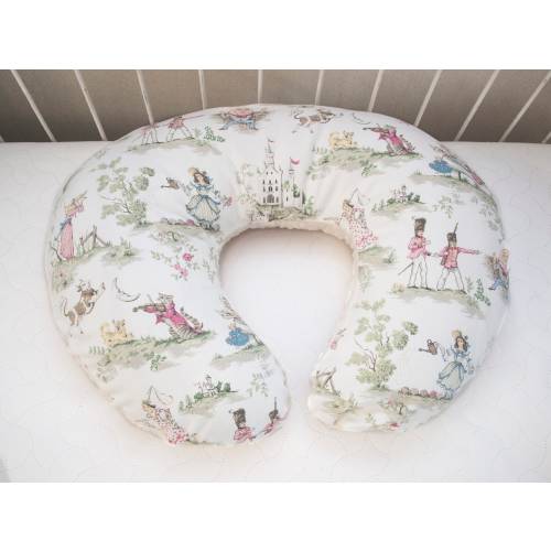 Classic Story Time Toile, Rhyme Toile Baby Nursing Pillow Cover, Baby Fedding Pillow Cover, Photo Prop - Neutral Color Baby Room Décor