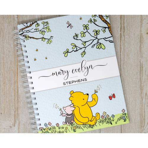 Winnie the Pooh Baby Book - Hardcover First Year Baby Journal - Personalized Baby Memory Book - Baby Girl or Boy - Classic Pooh & Piglet