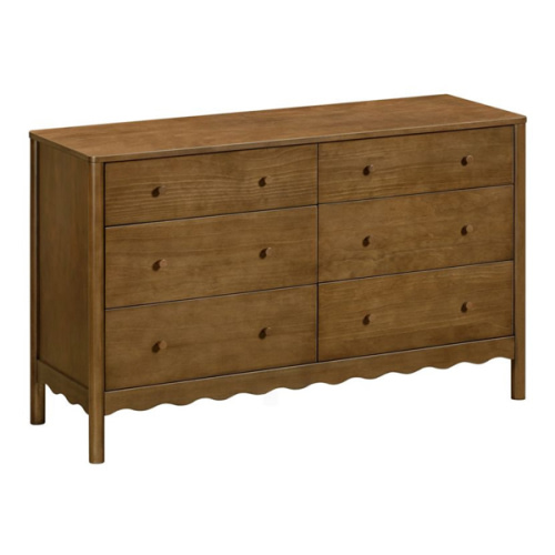 Swell 6-Drawer Assembled Dresser - Natural Walnut