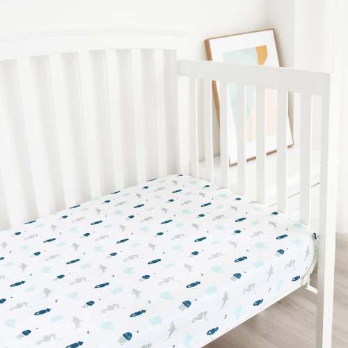 Biloban 4 Pack Microfiber Baby Fitted Crib Sheet - 28" x 52" x 8"