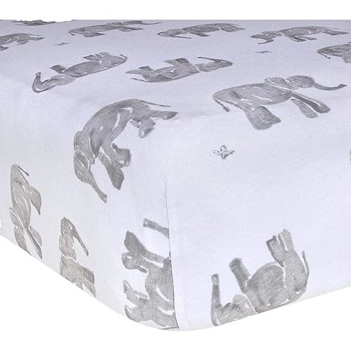 Burt's Bees Baby Essential Organic Cotton Fitted Crib Sheet, Breathable for Boy Girl Standard Crib & Toddler Mattresses