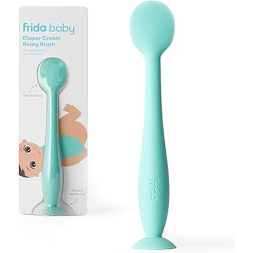 Frida Baby Diaper Cream Spatula, 100% Silicone Butt Spatula for Baby, Diaper Cream Applicator for Easy + Clean Use of Butt Paste & Diaper Rash Cream, BPA- Free, Teal