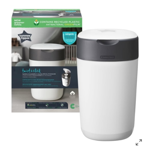 Tommee Tippee Twist & Click Advanced Nappy Disposal System - White