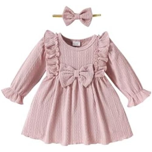 Mioglrie Baby Girl Dress Toddler Girls' Dresses 3 6 9 12 18 24 Months 2t 3t Girls Clothes Fall Winter Outfits