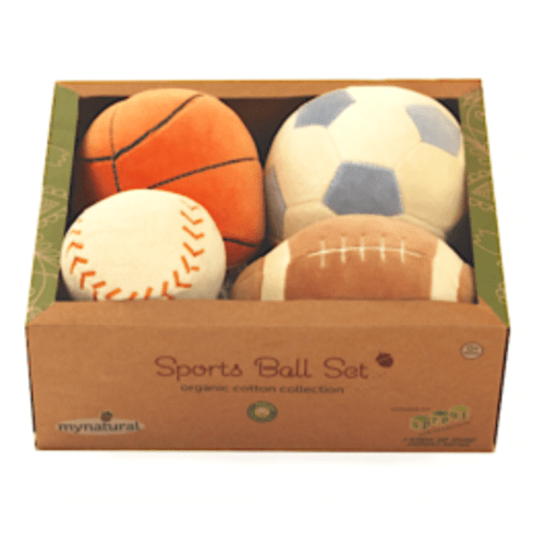 Organic, Plush Sports Ball Set, exclusive to Sprout San Francisco