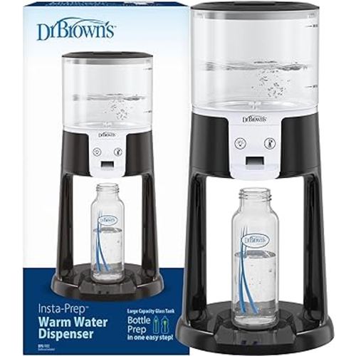Dr. Brown's Insta-Prep Warm Water Dispenser to Instantly Prepare Baby’s Formula Bottle,Large Capacity Glass Tank with 3 Temperature Settings,Black