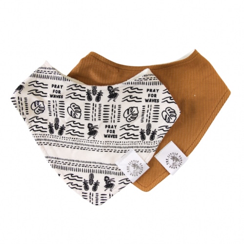 Pray For Waves Bamboo Bandana Bib