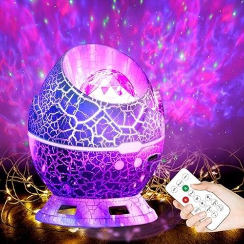 Dinosaur Egg Galaxy Star Projector Starry Night Light, 14 Colors Night Light for Kids Room, Nebula, Timer & Remote Control Best Gift & Adults Home Theater, Party, Living Room, Christmas Decor