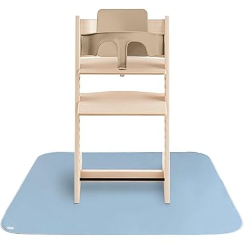 mushie Baby Splat Mat 42.5x42.5 Inch (Tradewinds) | Water Resistant for Under High Chair and Infant Play