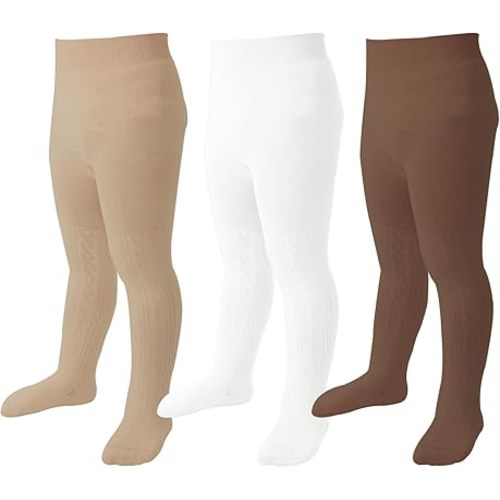 Baby Girl Tights Toddler Cable Knit Leggings Seamless Cotton Stockings Winter Warm Pantyhose 3/4/5 Pack
