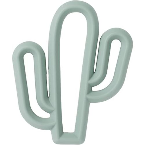 Itzy Ritzy Silicone Baby Teether – BPA-Free Infant Teether with Easy-to-Hold Design & Textured Back Side to Massage & Soothe Sore, Swollen Gums - Teething Toy for 3 Months & Up - Cactus