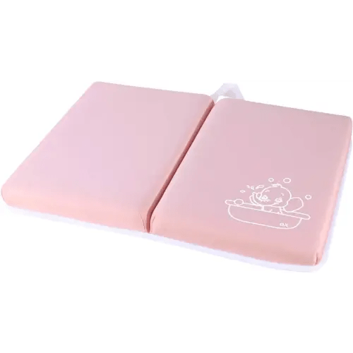 Bath Kneeling Pad - 1.5inch Thick Bath Kneeler Mat Non-Slip Rubber - Foldable Baby Bath Tub Mat for Parents - Large Safety Kneeling Pad for Baby Bathtime, Garden Work, Exercise - Pink