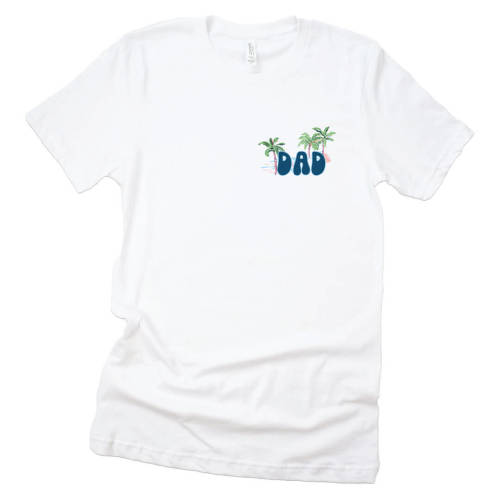 Pastel Palms Dad Graphic Tee | White