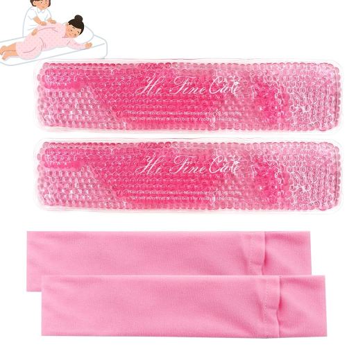 2 PCS Reusable Perineal Cooling Pad, Hemorrhoid and Perineal Ice Packs, Postpartum and Hemorrhoid Pain Relief, Hot & Cold Packs for Women After Pregnancy and Delivery(10X2.4in) Washable Sleeves