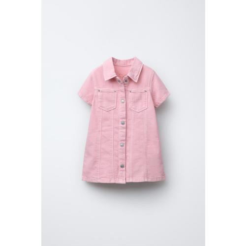 TWILL POCKET DRESS - Pink | ZARA United States