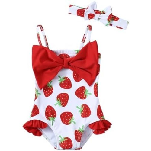 Mioglrie Toddler Baby Girl Swimsuit Infant Bathing Suits Summer Beach Swim Suit Newborn One Piece Swimwear for Girls