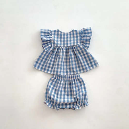 Ruffle Plaid Bloomer Set | RYAN AND REMI