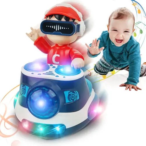 Musical Toys for Baby 6-18 months, Infant Tummy Time Toy for Toddler, Baby Crawling Toys Development Early Educational kids DJ boy Music Sensory Toy Christmas Birthday Gift for Boys and Girls