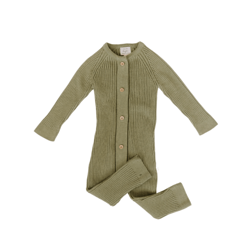 Knit Romper with Magnetic Opening
