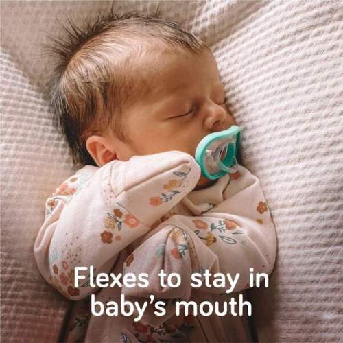 Flexy Pacifier, Sage & White 4pk Count - Nanobebe | Maisonette