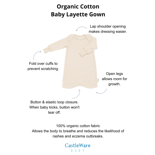 Newborn Organic Cotton Rib Knit Gown