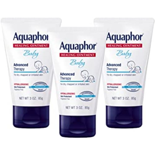 Aquaphor Baby Healing Ointment, Advanced Therapy for Chapped Cheeks and Diaper Rash, 3 Ounce (Pack of 3)