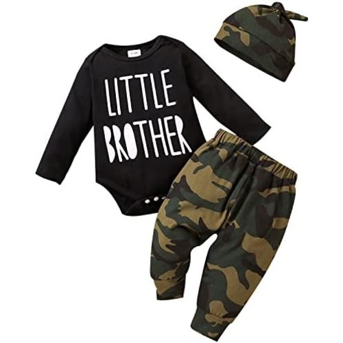 Newborn Baby Boy Clothes Outfits Infant Romper Camouflage Pants Clothing Set