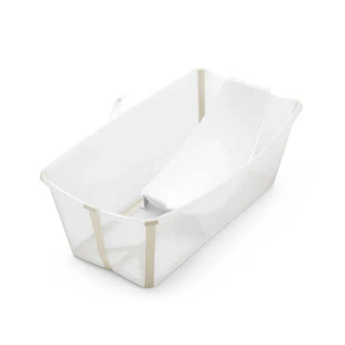 Combo Bañera Flexibath Stokke Transparente/Beige + Soporte