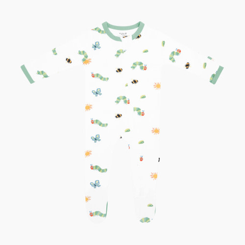 Kyte Baby Printed Zipper Footie - The Very Hungry Caterpillar And Friends, Newborn