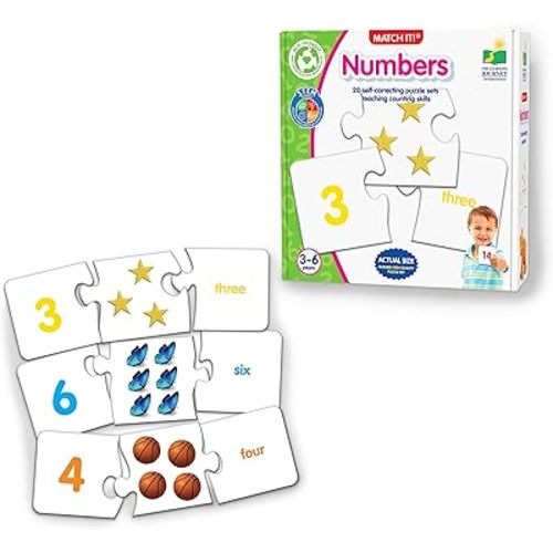 The Learning Journey: Match It! - Numbers - Self-Correcting Number & Counting Puzzles, Multicolor (116432)