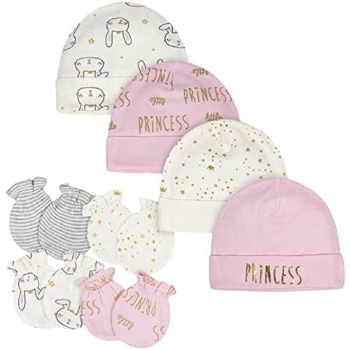 Gerber baby-girls Cap and Mitten Sets
