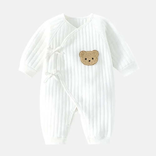 The Teddy Bear Boucle Wrap Baby Grow Romper