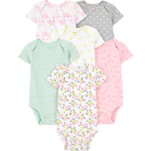 Simple Joys by Carter's Baby Girls' 6-Pack Short-Sleeve Bodysuit