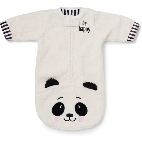 Enesco unisex baby Izzy and Oliver New Panda Be Happy Cozy Bag Onesie, White, 0-12 Months US