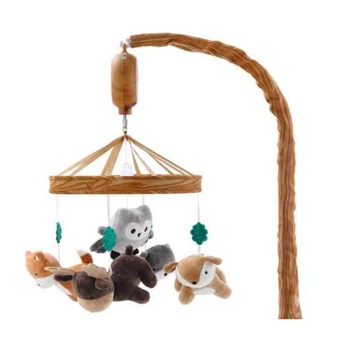 Whimsical Woodland Baby Mobile for Musical Crib