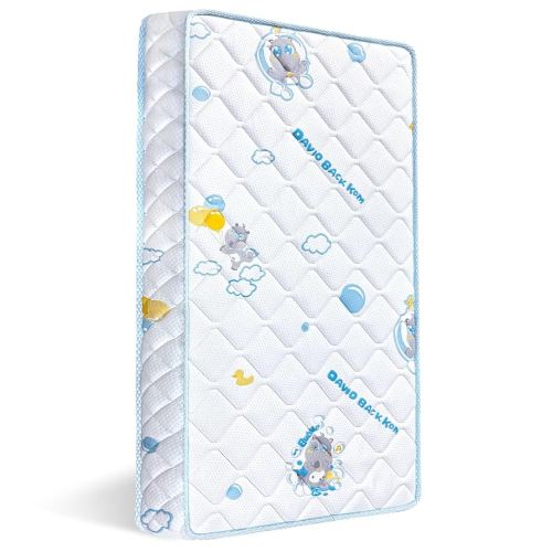 Premium Crib & Toddler Mattress, 100% Knitted Fabric, Premium Fleece Surface-Hypoallergenic, Soft Breathable, 5" Thick-Firm and Optimal Support, Non-Toxic Crib Mattress for Crib & Toddler Bed