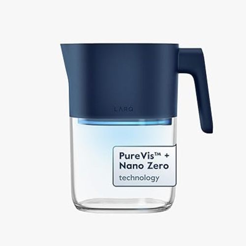 LARQ Pitcher PureVis 1.9L/ 8-Cup | Self-Cleaning UV Water Filter Pitcher for Tap and Drinking Water | Removes Chlorine, PFAS, PFOS, and More | Plant-Based Carbon Filter, 1-Year Warranty