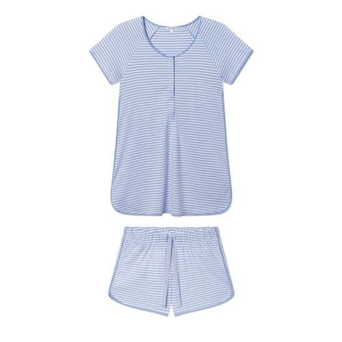 Pima Maternity Shorts Set in Hydrangea