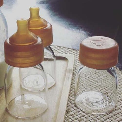 Glass and Natural Rubber Mini Quoddle Bottles - 150ml - 2 Pack                   – MamaOwl