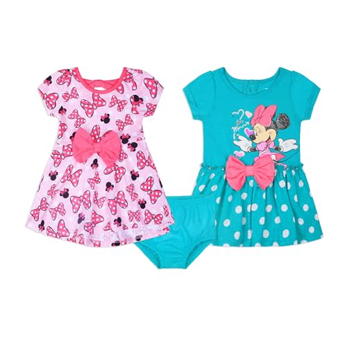 Disney Baby Girls' Minnie Mouse Rock The Dots Dresses (Pack of 2)
