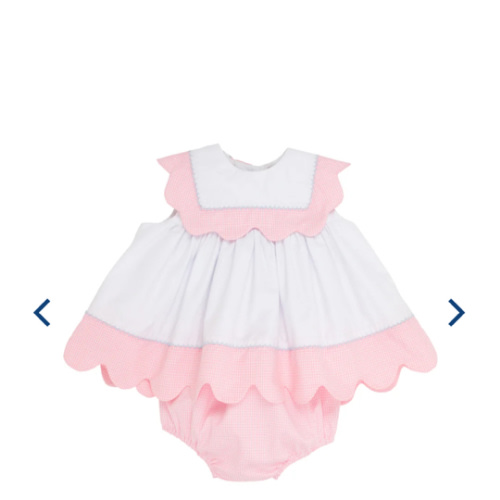 Sydney Scallop Set - Worth Avenue White, Pier Party Pink Mini Gingham, & Buckhead Blue