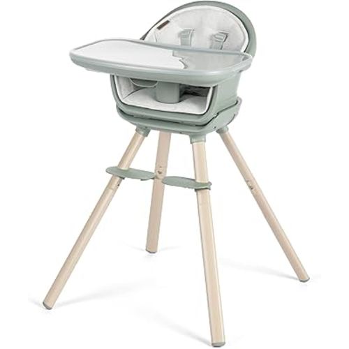 Maxi-Cosi Moa 8-in-1 High Chairs for Babies and Toddlers, Machine Washable Infant High Chair, Compact, Convertible High Chair Lightweight Design, Classic Green