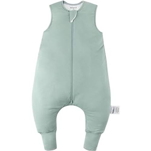 Rayon Made from Bamboo Toddler Sleep Sack with Feet 6-12 Months 1.0 Tog Ultra Soft Toddler Sleeping Sack Baby Sleep Bag Walker Quilted Wearable Blanket with Legs 2-Way Zipper Lightweight