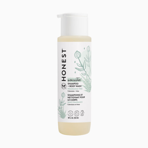 The Honest Company Shampoo & Body Wash - Sensitive (Fragrance Free), 18 Fl Oz