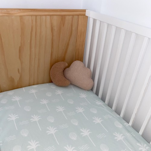 Jersey Cotton Cot Sheet | Sage Palm