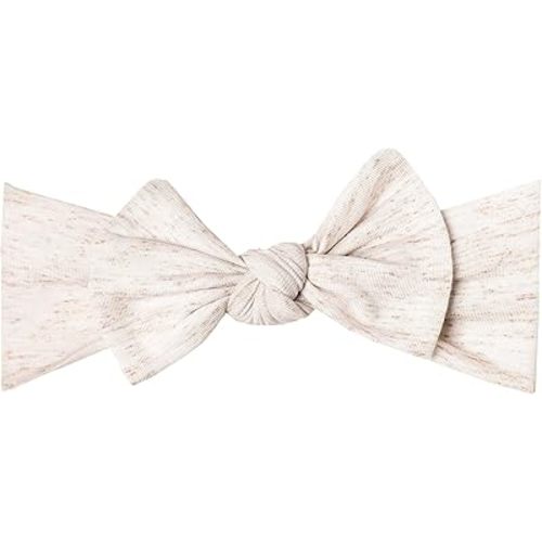 Copper Pearl Baby Bows: Stylish Headbands for Baby Girls, Premium Soft and Stretchy Baby Headbands, Perfect for Newborns, Trendy Designs - Oat