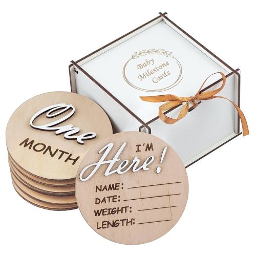 3D Wooden Monthly Milestone Cards, For Baby Photos, Monthly Milestone Marker, Monthly Milestone Wood Discs, Baby Months Signs, Baby Shower Gift, Milestone Wooden Circles, Monthly Baby Milestone