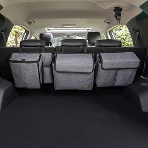 Deluxe Trunk and Backseat Organizer for Medium or large size SUVs & RVs, Detachable Storage Modules with Built-in Cooler, Patent Pending