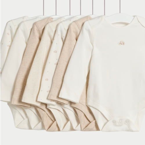 M&S | Pure Cotton Turtle Bodysuits