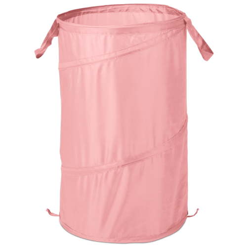Mainstays Pop-Up Spiral Polyester Laundry Hamper, Pink